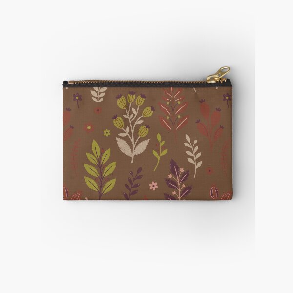 Item preview, Retro Botanical Elements in Cocoa Brown and Terracotta designed and sold by Pattique.
