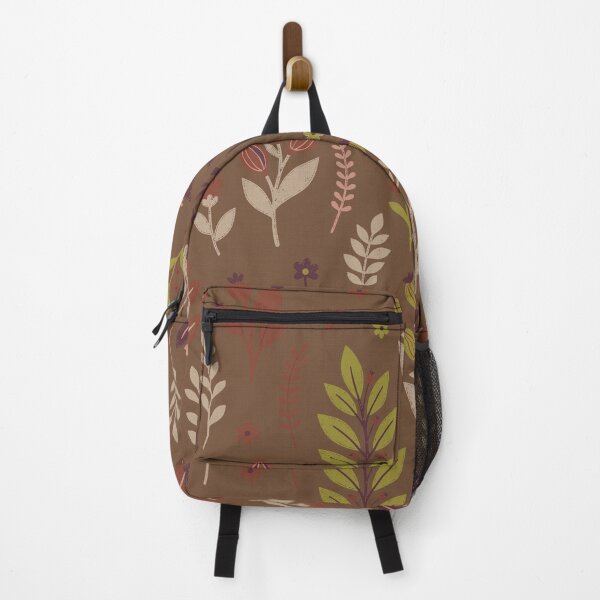 Item preview, Retro Botanical Elements in Cocoa Brown and Terracotta designed and sold by Pattique.