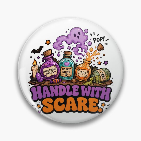Item preview, Groovy Retro Handle With Scare - Funny Halloween Witch Potion designed and sold by ianm1028.