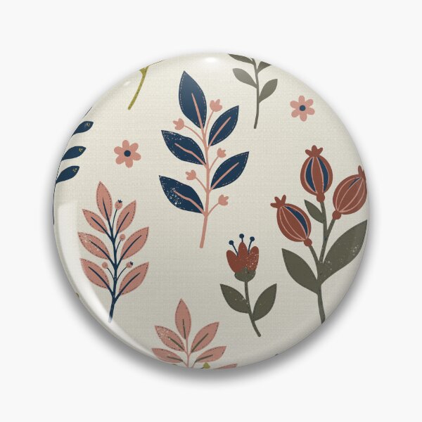 Item preview, Retro Botanical Bouquets in Cream and Terracotta designed and sold by Pattique.