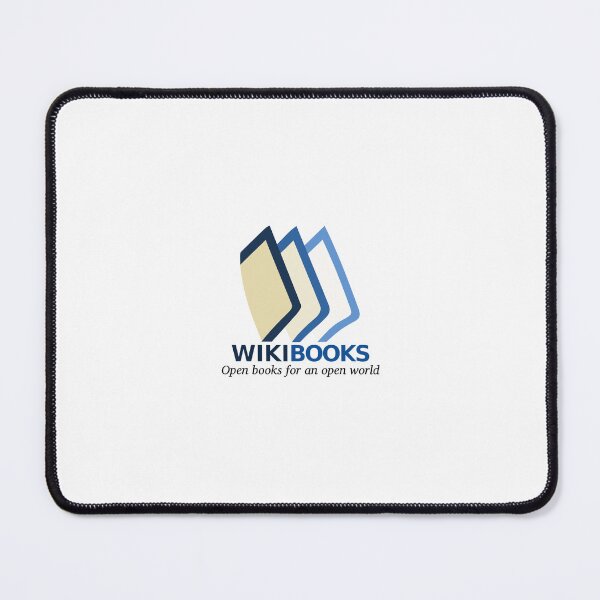Item preview, Wikibooks Logo with Book Icon on Black Background designed and sold by modghtr.