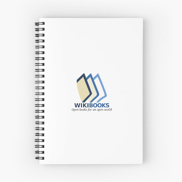 Item preview, Wikibooks Logo with Book Icon on Black Background designed and sold by modghtr.