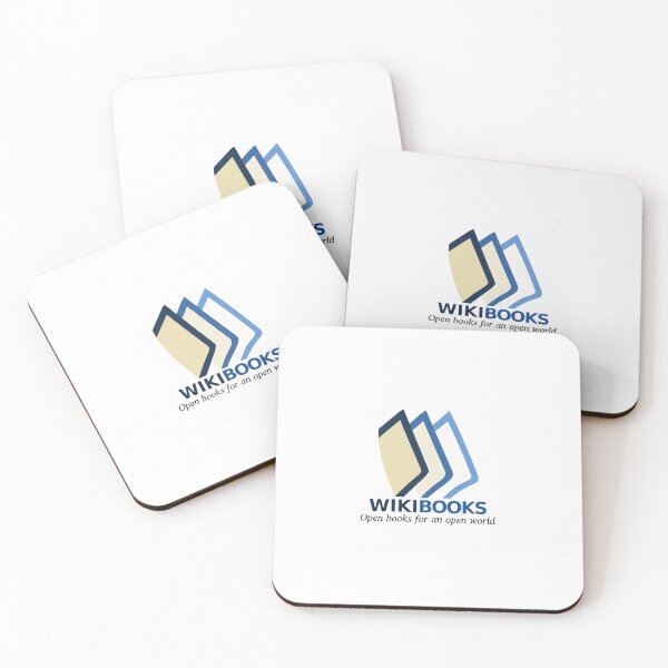 Item preview, Wikibooks Logo with Book Icon on Black Background designed and sold by modghtr.