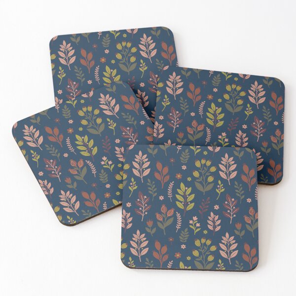 Item preview, Mystical Botanical Elements in Cosmic Blue and Terracotta designed and sold by Pattique.