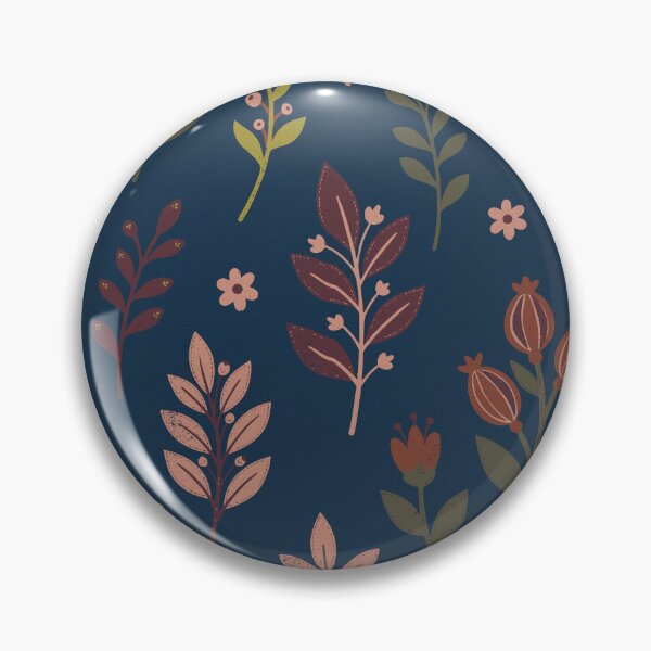 Item preview, Mystical Botanical Elements in Cosmic Blue and Terracotta designed and sold by Pattique.