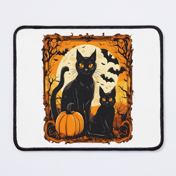 Item preview, Halloween Black Cats and Flying Bats Spooky Night Design designed and sold by tlcgiftcenter.