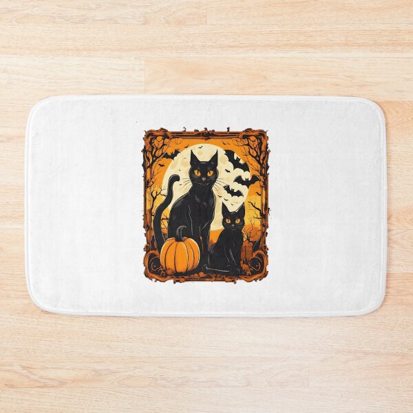 Item preview, Halloween Black Cats and Flying Bats Spooky Night Design designed and sold by tlcgiftcenter.