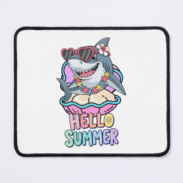 Item preview, Cute Shark Hello Summer Tropical Beach Summer designed and sold by yuki-hana.