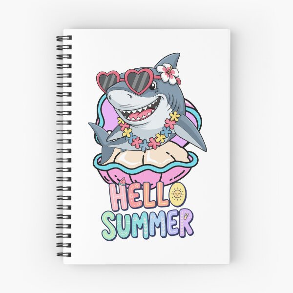 Item preview, Cute Shark Hello Summer Tropical Beach Summer designed and sold by yuki-hana.
