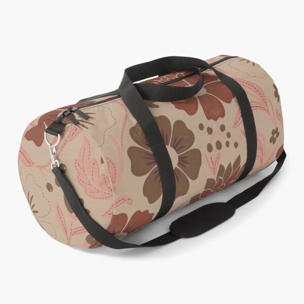 Item preview, Nostalgic Retro Flowers in Terracotta and Sand Tones designed and sold by Pattique.