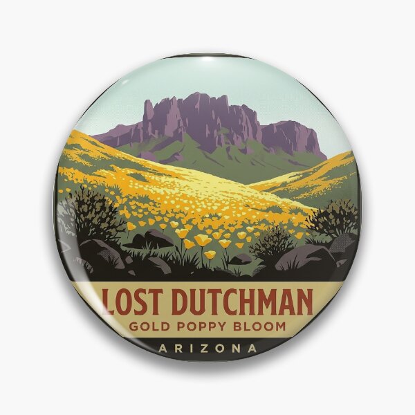 Item preview, Gold Poppy Bloom Lost Dutchman State Park Arizona Sticker designed and sold by DetourDgn.