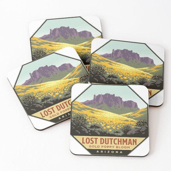 Item preview, Gold Poppy Bloom Lost Dutchman State Park Arizona Sticker designed and sold by DetourDgn.