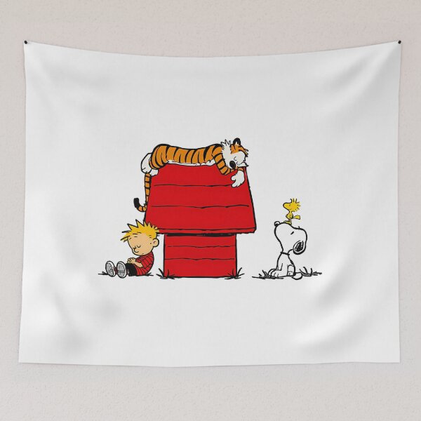 Item preview, Snoopy And Woodstock Vs Calvin V Hobbes Doghouse designed and sold by Spark-Budz.