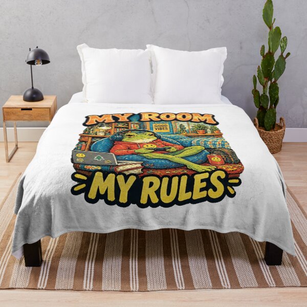 Item preview, A playful frog playing video games in his own room. designed and sold by Thegoldenline.