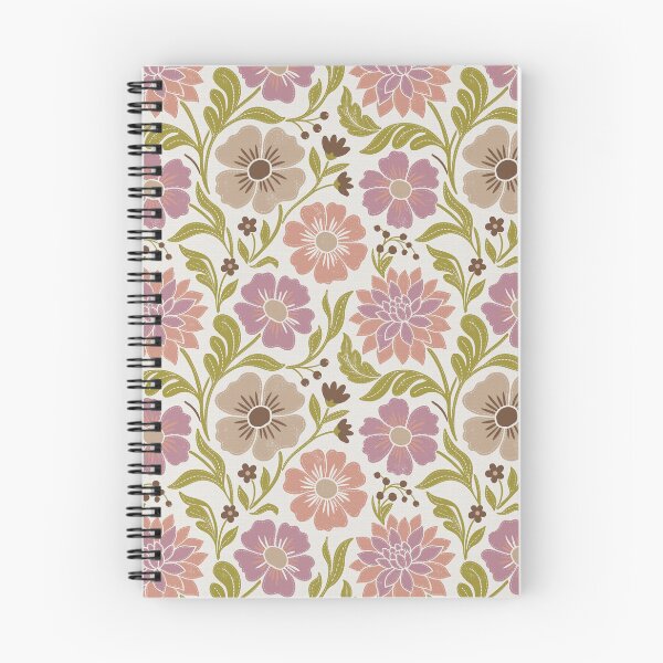 Item preview, Retro Wildflowers in Earth Tones and Dusty Rose designed and sold by Pattique.