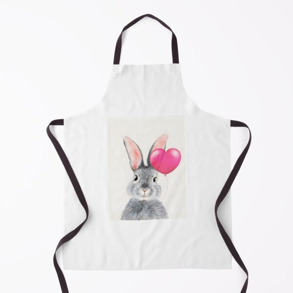 Item preview, Watercolor Grey Bunny With The Bright Pink Bubble Heart designed and sold by arlitoickerson.