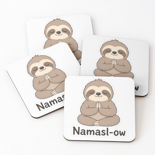 Item preview, Namasl-ow Sloth Yoga Illustration | Funny Yoga Gift designed and sold by moonlit.ink.shop.
