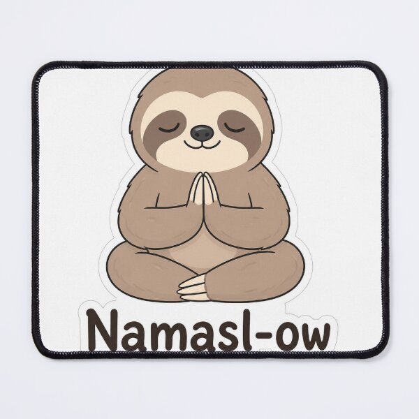 Item preview, Namasl-ow Sloth Yoga Illustration | Funny Yoga Gift designed and sold by moonlit.ink.shop.