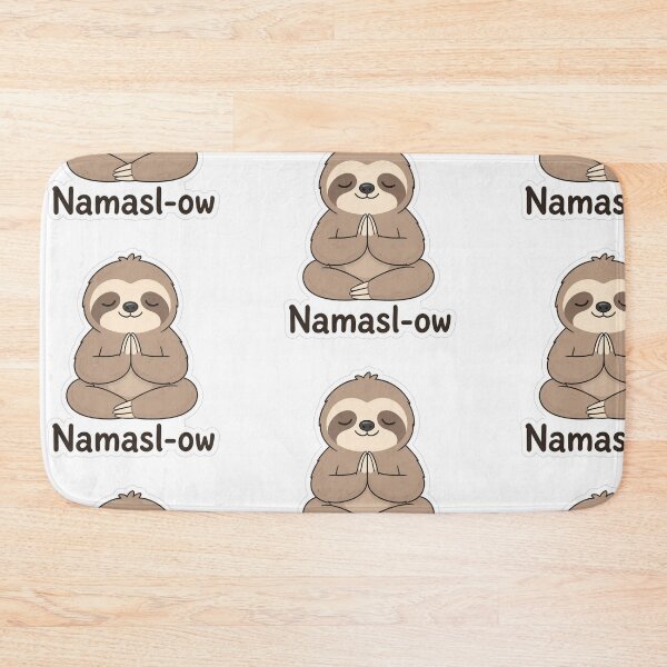 Item preview, Namasl-ow Sloth Yoga Illustration | Funny Yoga Gift designed and sold by moonlit.ink.shop.