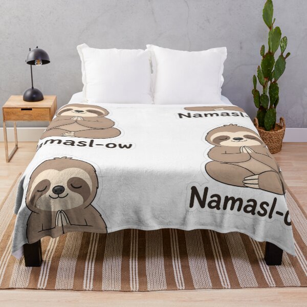 Item preview, Namasl-ow Sloth Yoga Illustration | Funny Yoga Gift designed and sold by moonlit.ink.shop.