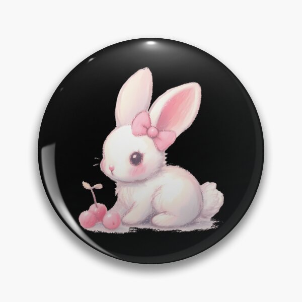 Item preview, Cute White Rabbit With Pink Bow And Cherry designed and sold by arlitoickerson.