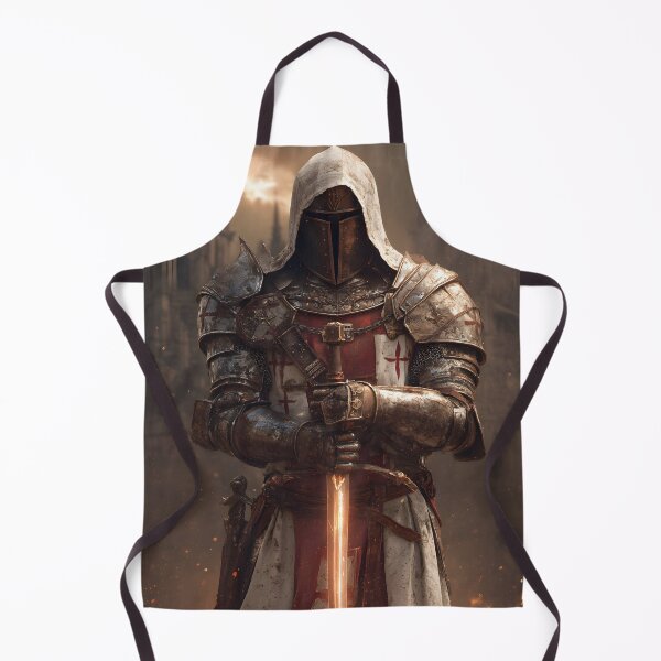 Item preview, Knight of God Templar Crusader Knight Medieval Warrior Glowing Sword Art designed and sold by GrinGalore.