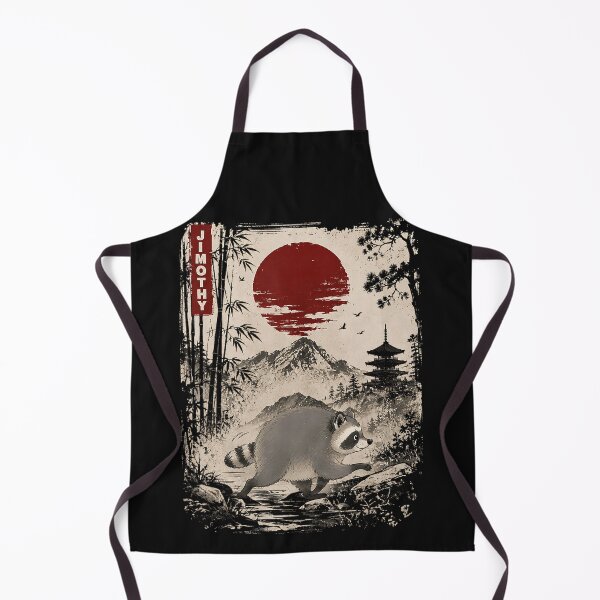 Item preview, Jimothy Name Raccoon Japanese Landscape Personalized Gift designed and sold by BrockmeyeSB.