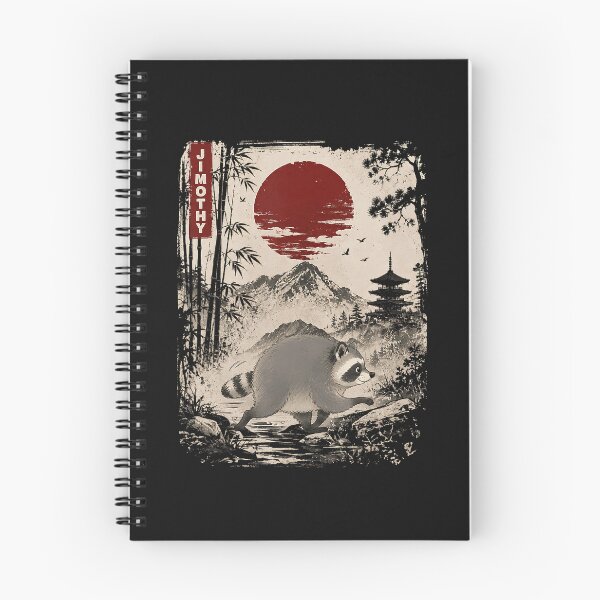 Item preview, Jimothy Name Raccoon Japanese Landscape Personalized Gift designed and sold by BrockmeyeSB.