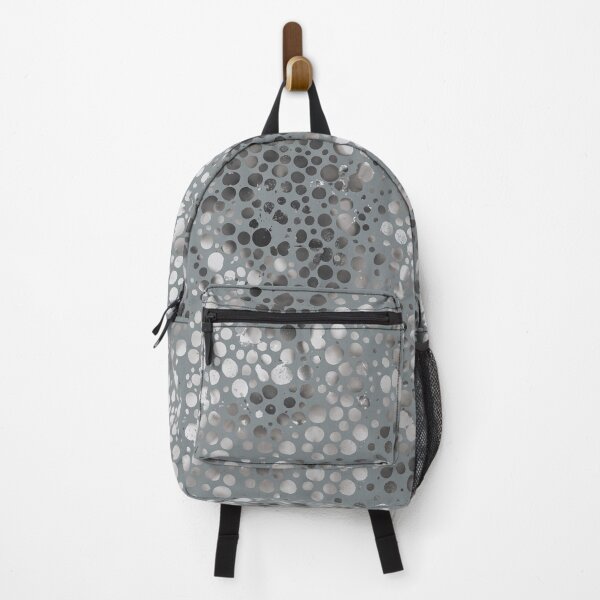 Item preview, Silver metallic texture and abstract circles designed and sold by Pattique.