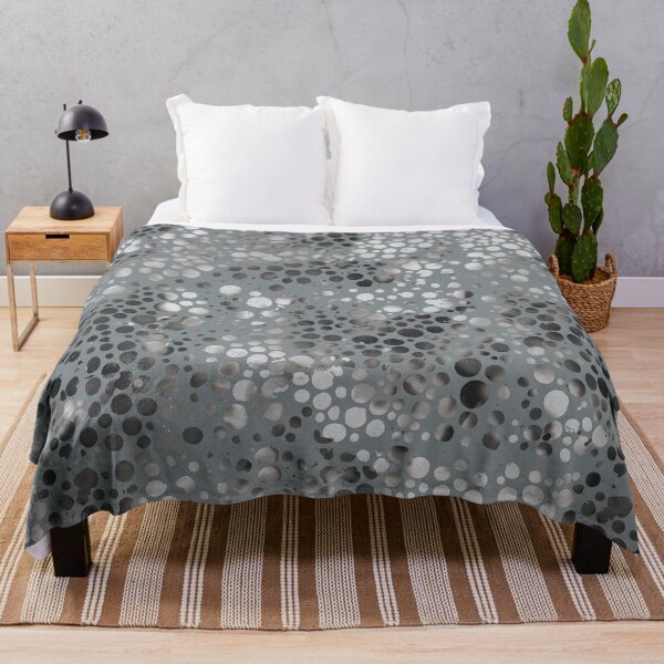 Item preview, Silver metallic texture and abstract circles designed and sold by Pattique.