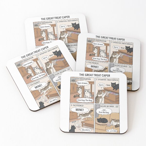 Item preview, The Great Treat Caper: Cat Snack Heist Comic designed and sold by PetalsPaws.
