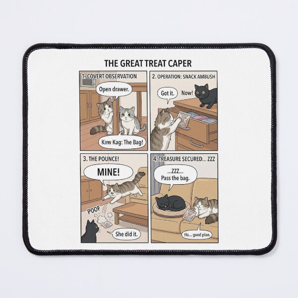 Item preview, The Great Treat Caper: Cat Snack Heist Comic designed and sold by PetalsPaws.