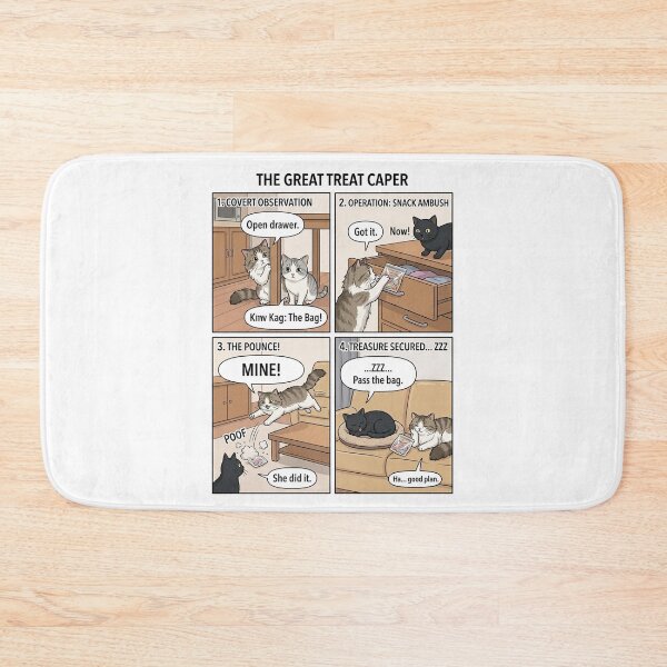 Item preview, The Great Treat Caper: Cat Snack Heist Comic designed and sold by PetalsPaws.