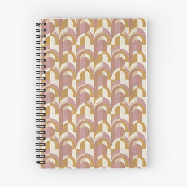 Item preview, Retro Geometry Arches Old Rose and Ochre designed and sold by Pattique.