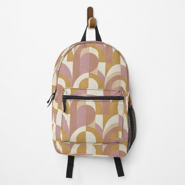 Item preview, Retro Geometry Arches Old Rose and Ochre designed and sold by Pattique.