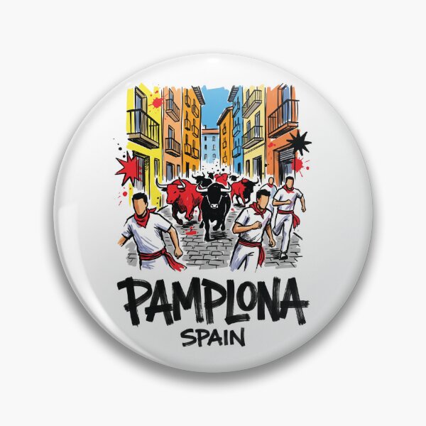 Item preview, Running of the Bulls Pamplona Spain Art designed and sold by Merch by Das Design Studio.