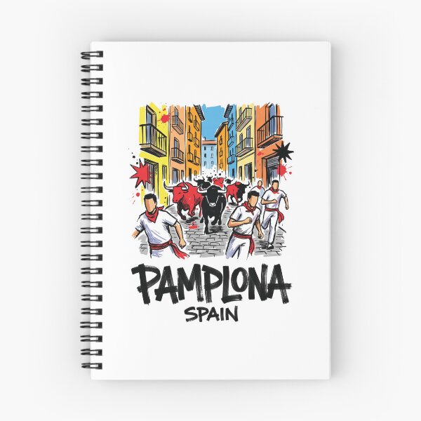 Item preview, Running of the Bulls Pamplona Spain Art designed and sold by Merch by Das Design Studio.
