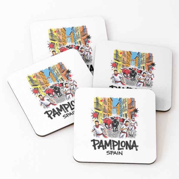 Item preview, Running of the Bulls Pamplona Spain Art designed and sold by Merch by Das Design Studio.