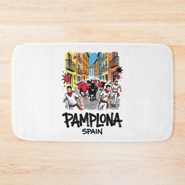 Item preview, Running of the Bulls Pamplona Spain Art designed and sold by Merch by Das Design Studio.