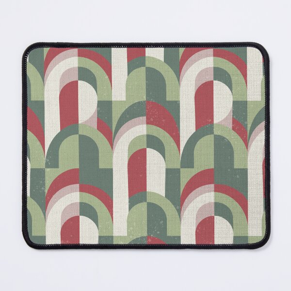 Item preview, Retro Geometry Green and Terracotta Arches designed and sold by Pattique.