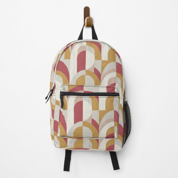Item preview, Retro Geometry Cream and Ochre Arches designed and sold by Pattique.