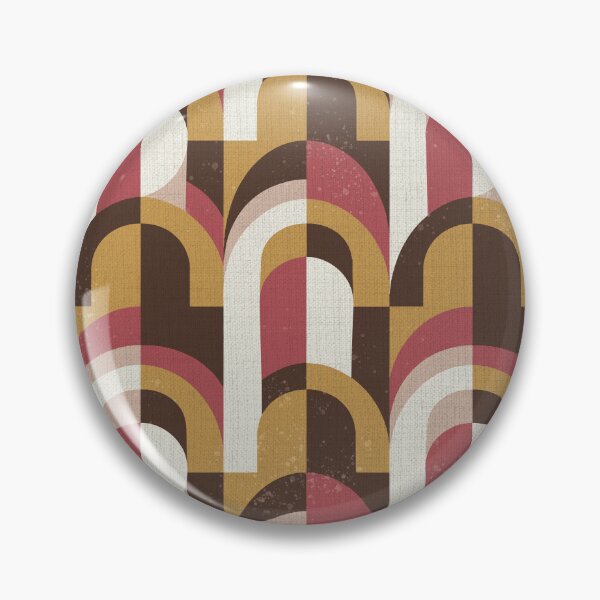 Item preview, Retro Geometry Brown and Terracotta Arches designed and sold by Pattique.