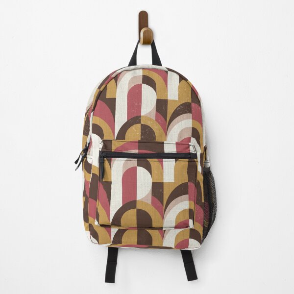 Item preview, Retro Geometry Brown and Terracotta Arches designed and sold by Pattique.