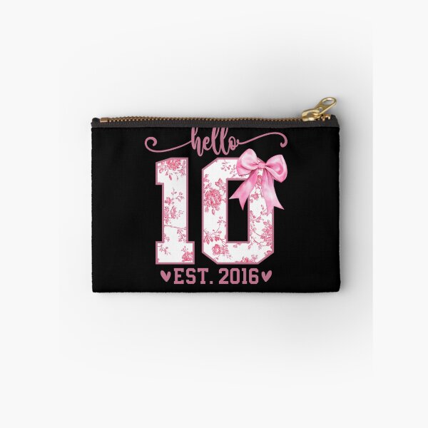 Item preview, Hello Ten EST 2016 10th Birthday Coquette Bow 10 Year Girl designed and sold by KristenSabol.