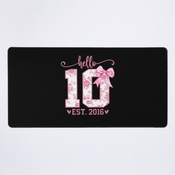 Item preview, Hello Ten EST 2016 10th Birthday Coquette Bow 10 Year Girl designed and sold by KristenSabol.