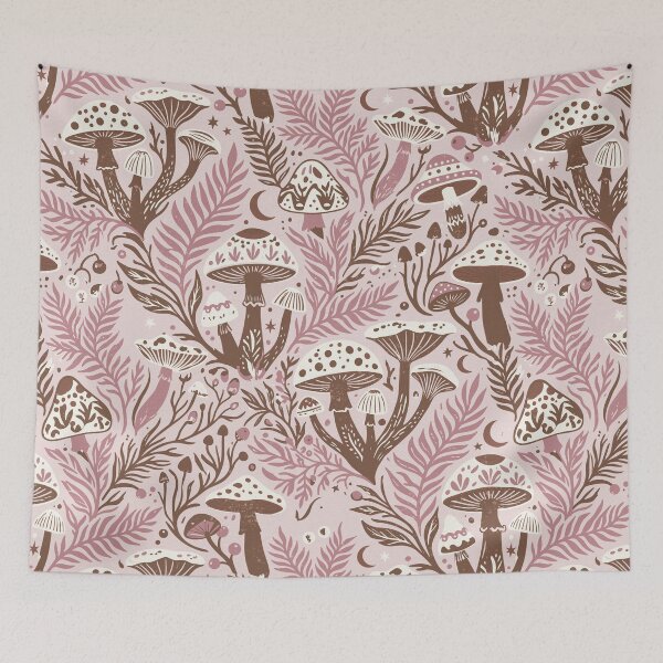 Item preview, Enchanted Forest Mushrooms on Retro Cake designed and sold by Pattique.