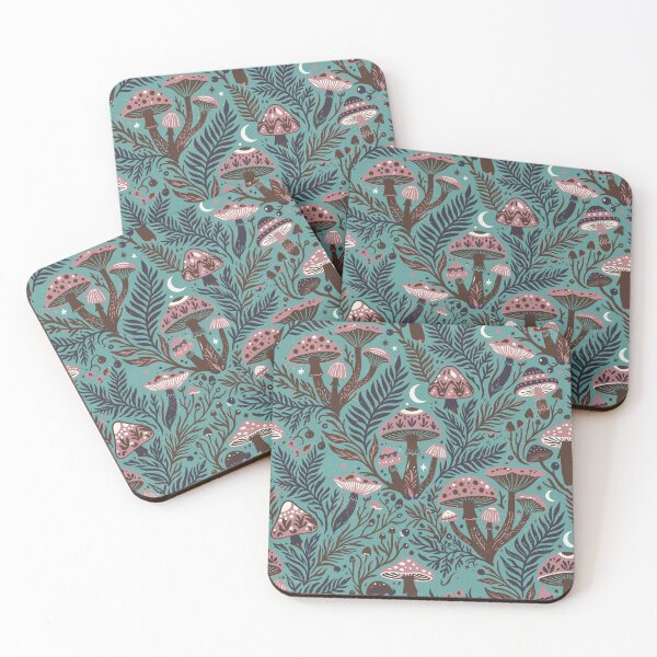 Item preview, Secrets of the Night Forest with Mushrooms and Mystic Ferns designed and sold by Pattique.