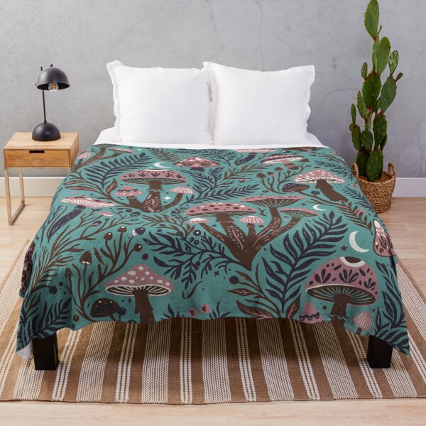 Item preview, Secrets of the Night Forest with Mushrooms and Mystic Ferns designed and sold by Pattique.