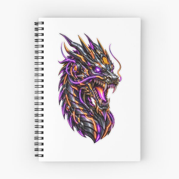 Item preview, Cyberpunk Cyber Dragon Mecha Neon Art designed and sold by RiteshCenter .