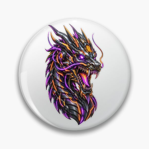 Item preview, Cyberpunk Cyber Dragon Mecha Neon Art designed and sold by RiteshCenter .